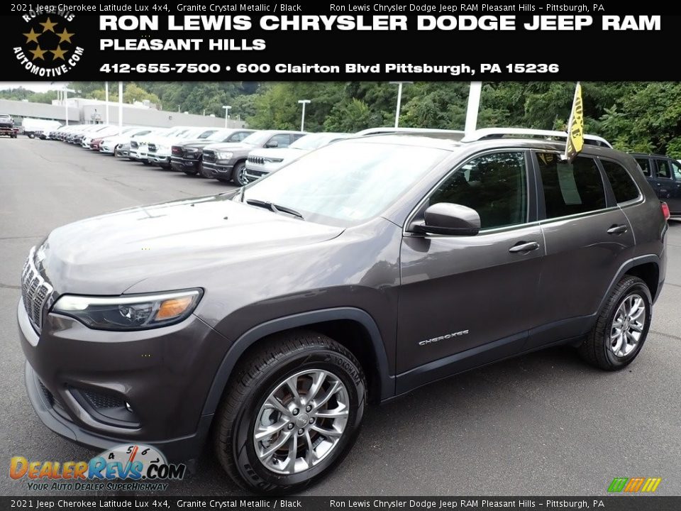 2021 Jeep Cherokee Latitude Lux 4x4 Granite Crystal Metallic / Black Photo #1