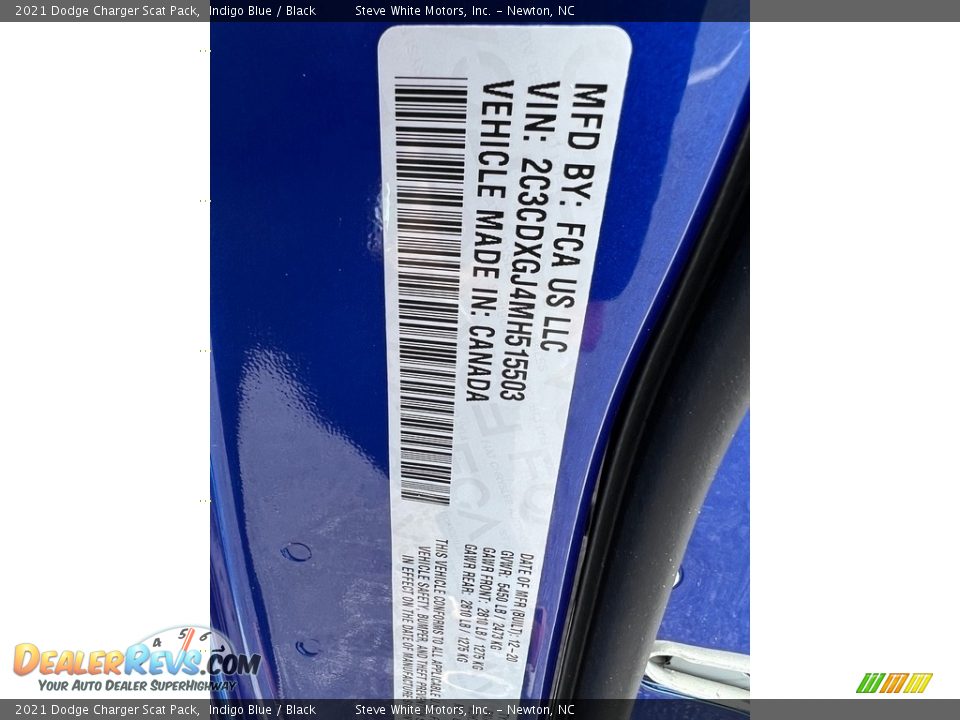 2021 Dodge Charger Scat Pack Indigo Blue / Black Photo #29