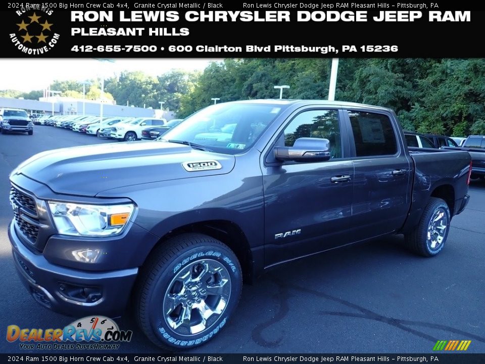 2024 Ram 1500 Big Horn Crew Cab 4x4 Granite Crystal Metallic / Black Photo #1