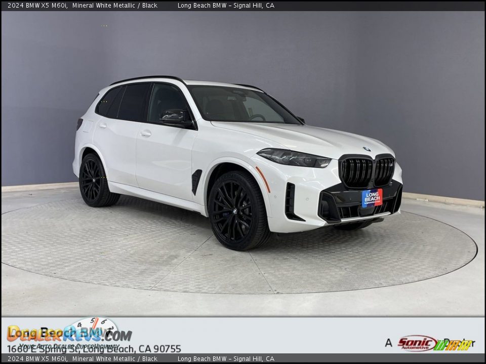 2024 BMW X5 M60i Mineral White Metallic / Black Photo #1