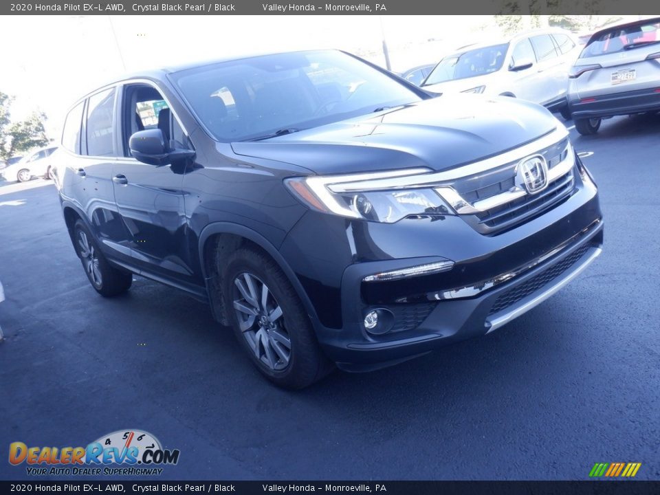 2020 Honda Pilot EX-L AWD Crystal Black Pearl / Black Photo #3
