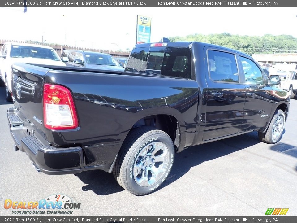 2024 Ram 1500 Big Horn Crew Cab 4x4 Diamond Black Crystal Pearl / Black Photo #6