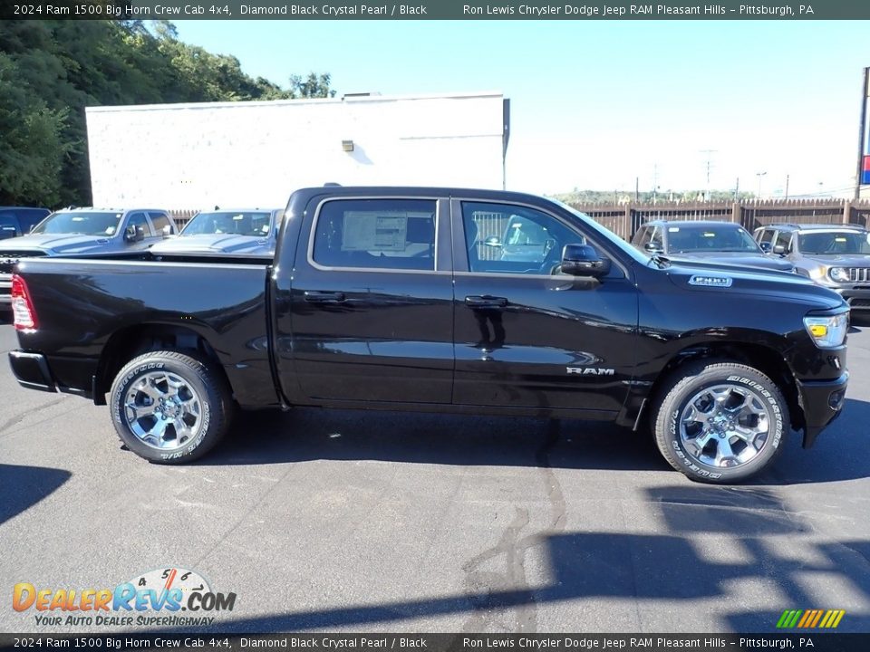 Diamond Black Crystal Pearl 2024 Ram 1500 Big Horn Crew Cab 4x4 Photo #7