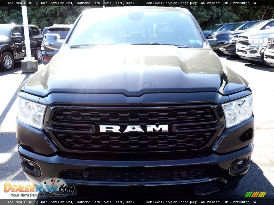 2024 Ram 1500 Big Horn Crew Cab 4x4 Diamond Black Crystal Pearl / Black Photo #9