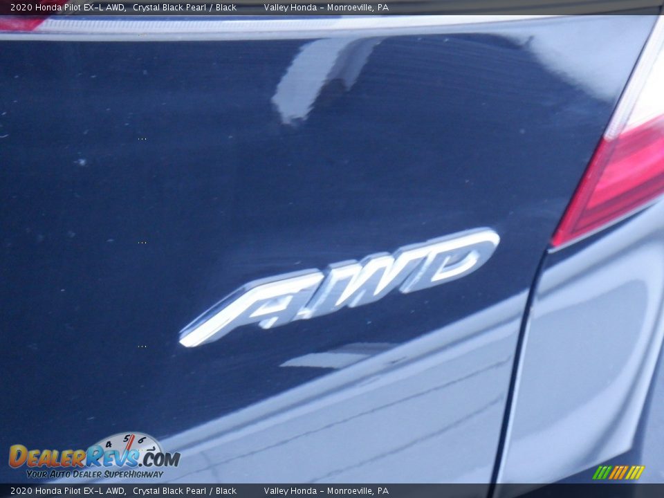 2020 Honda Pilot EX-L AWD Crystal Black Pearl / Black Photo #7