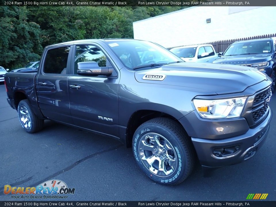 2024 Ram 1500 Big Horn Crew Cab 4x4 Granite Crystal Metallic / Black Photo #9