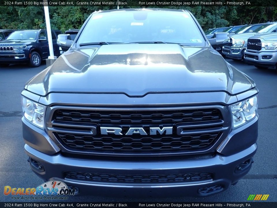 2024 Ram 1500 Big Horn Crew Cab 4x4 Granite Crystal Metallic / Black Photo #10