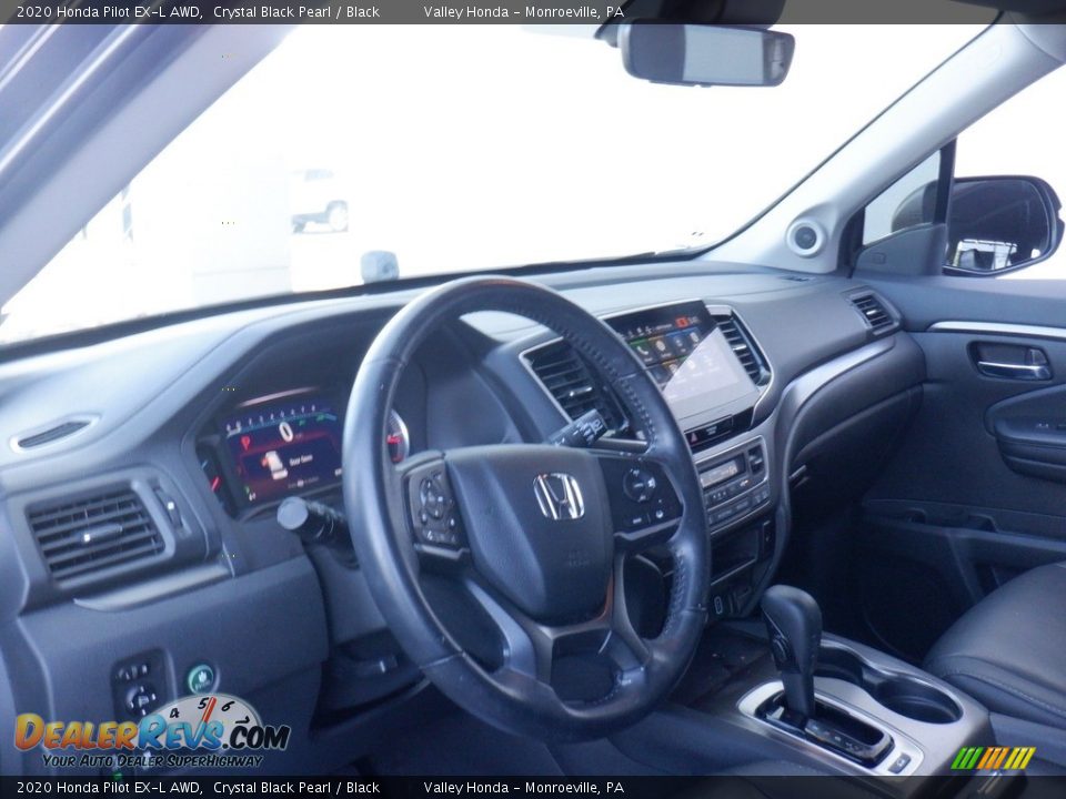 2020 Honda Pilot EX-L AWD Crystal Black Pearl / Black Photo #10