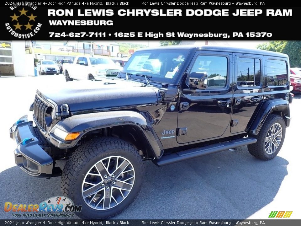 2024 Jeep Wrangler 4-Door High Altitude 4xe Hybrid Black / Black Photo #1