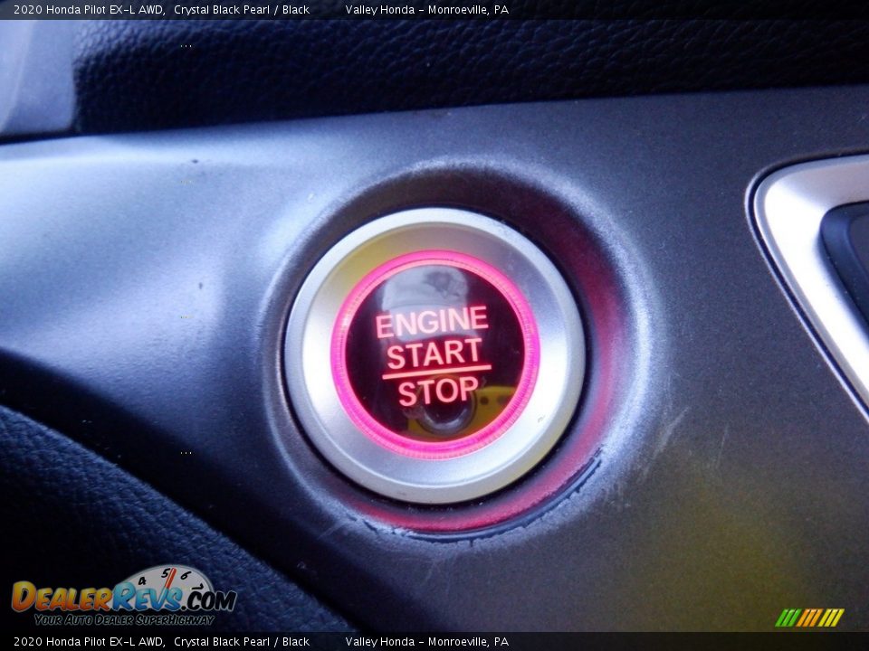 2020 Honda Pilot EX-L AWD Crystal Black Pearl / Black Photo #17