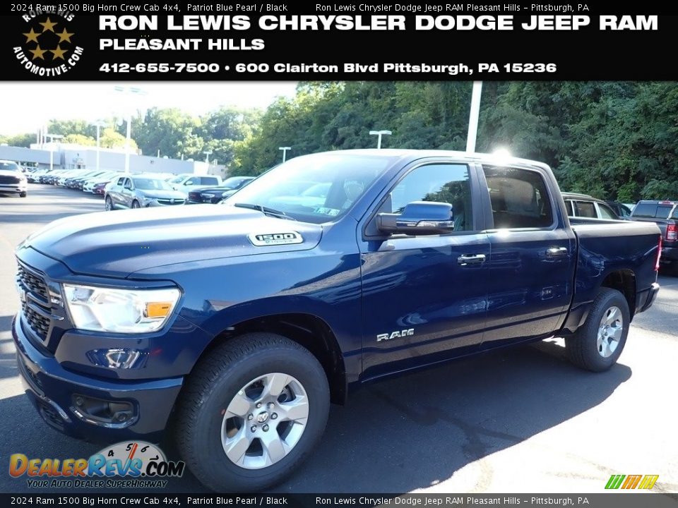 2024 Ram 1500 Big Horn Crew Cab 4x4 Patriot Blue Pearl / Black Photo #1