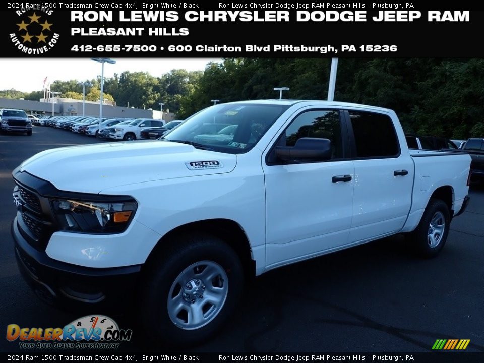 2024 Ram 1500 Tradesman Crew Cab 4x4 Bright White / Black Photo #1