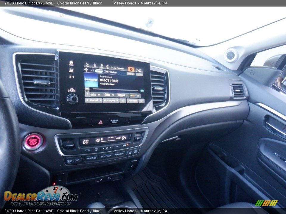 2020 Honda Pilot EX-L AWD Crystal Black Pearl / Black Photo #22