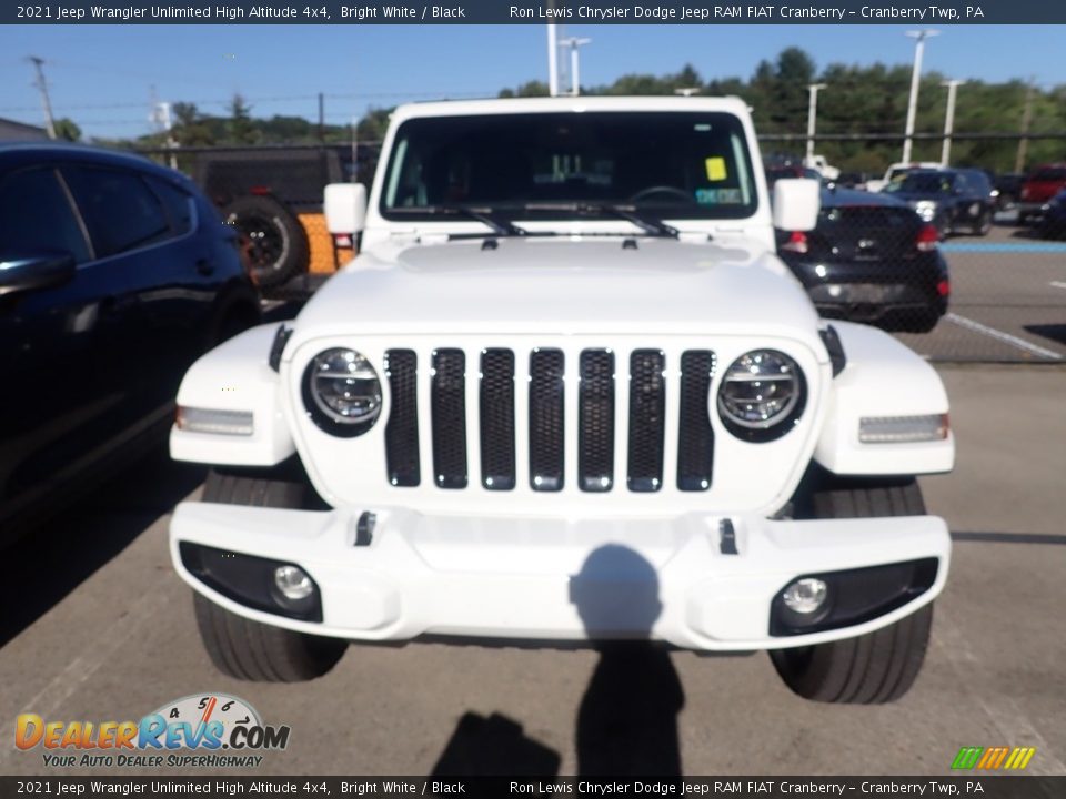 2021 Jeep Wrangler Unlimited High Altitude 4x4 Bright White / Black Photo #2