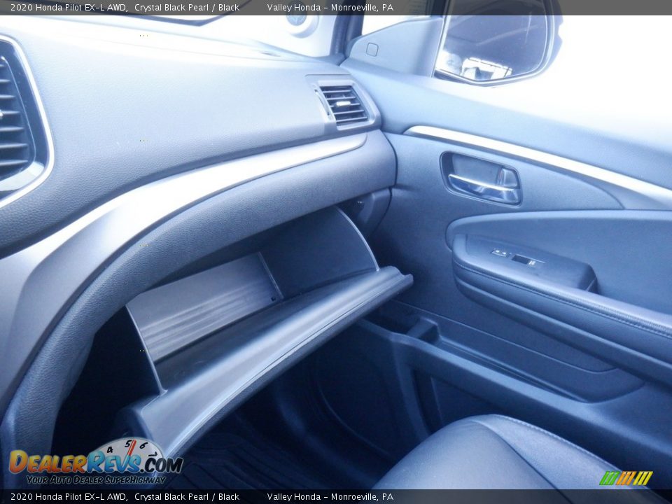 2020 Honda Pilot EX-L AWD Crystal Black Pearl / Black Photo #26