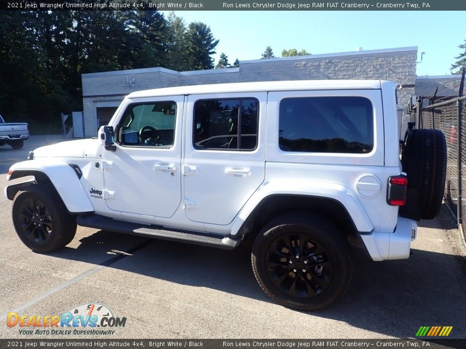 2021 Jeep Wrangler Unlimited High Altitude 4x4 Bright White / Black Photo #4