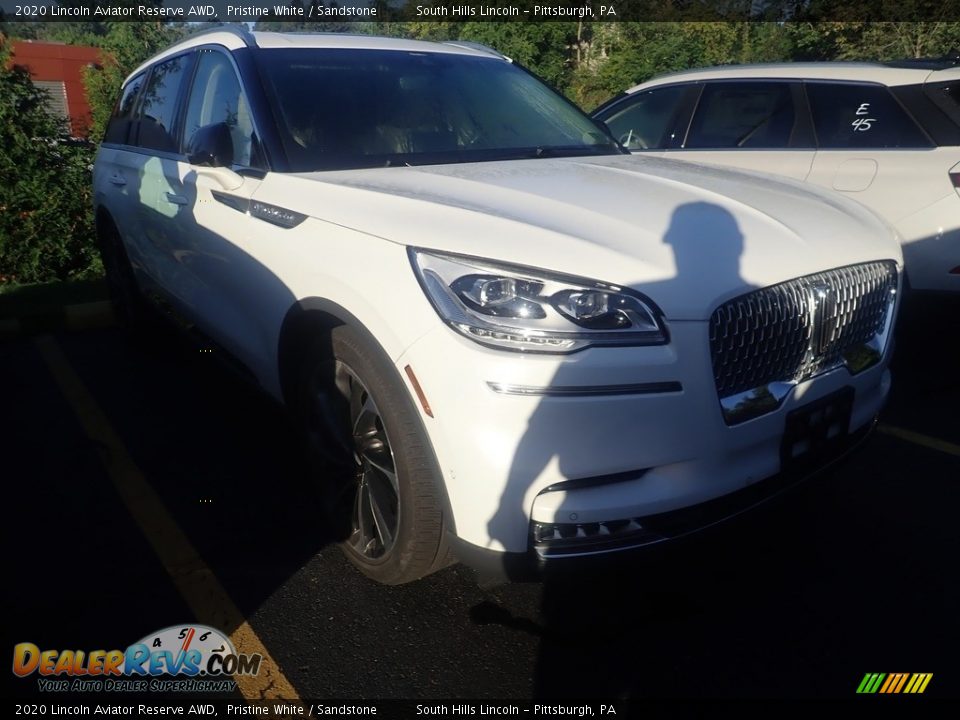 2020 Lincoln Aviator Reserve AWD Pristine White / Sandstone Photo #4