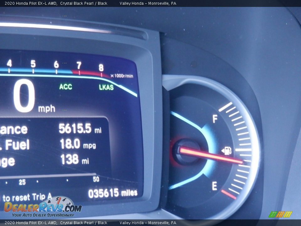 2020 Honda Pilot EX-L AWD Crystal Black Pearl / Black Photo #35