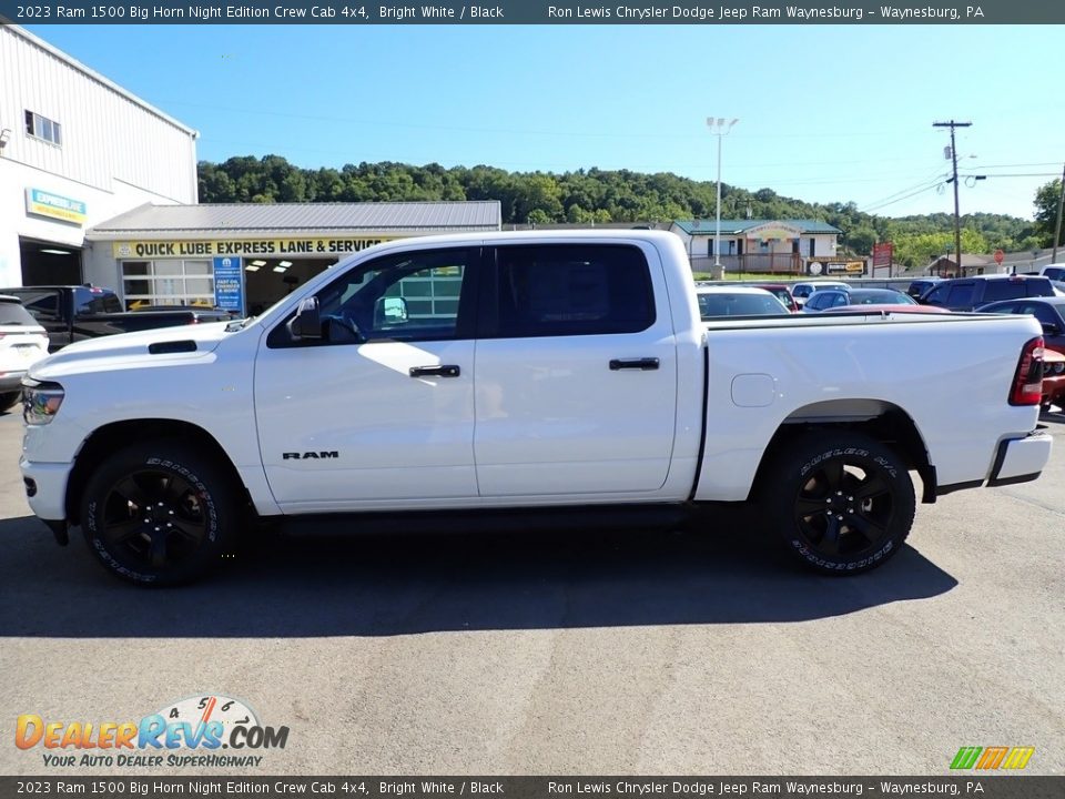 2023 Ram 1500 Big Horn Night Edition Crew Cab 4x4 Bright White / Black Photo #2