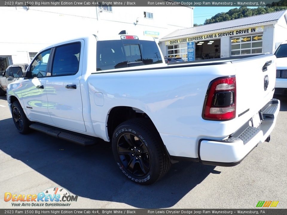 2023 Ram 1500 Big Horn Night Edition Crew Cab 4x4 Bright White / Black Photo #3