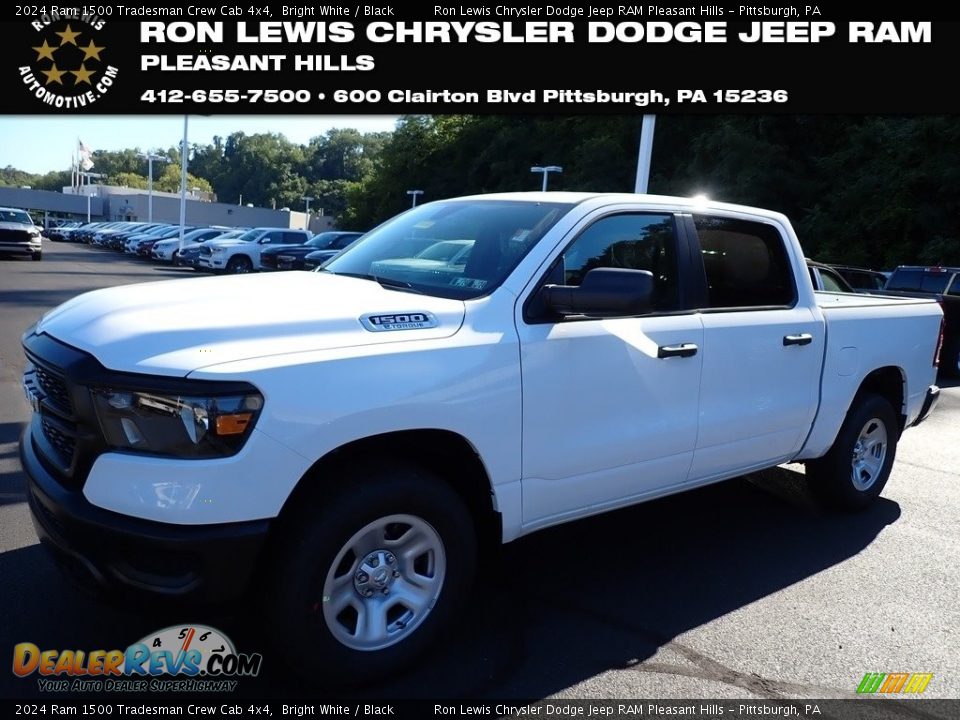 2024 Ram 1500 Tradesman Crew Cab 4x4 Bright White / Black Photo #1