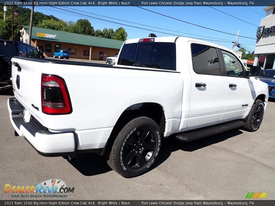 2023 Ram 1500 Big Horn Night Edition Crew Cab 4x4 Bright White / Black Photo #7