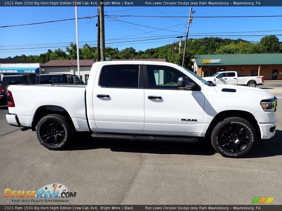 2023 Ram 1500 Big Horn Night Edition Crew Cab 4x4 Bright White / Black Photo #8