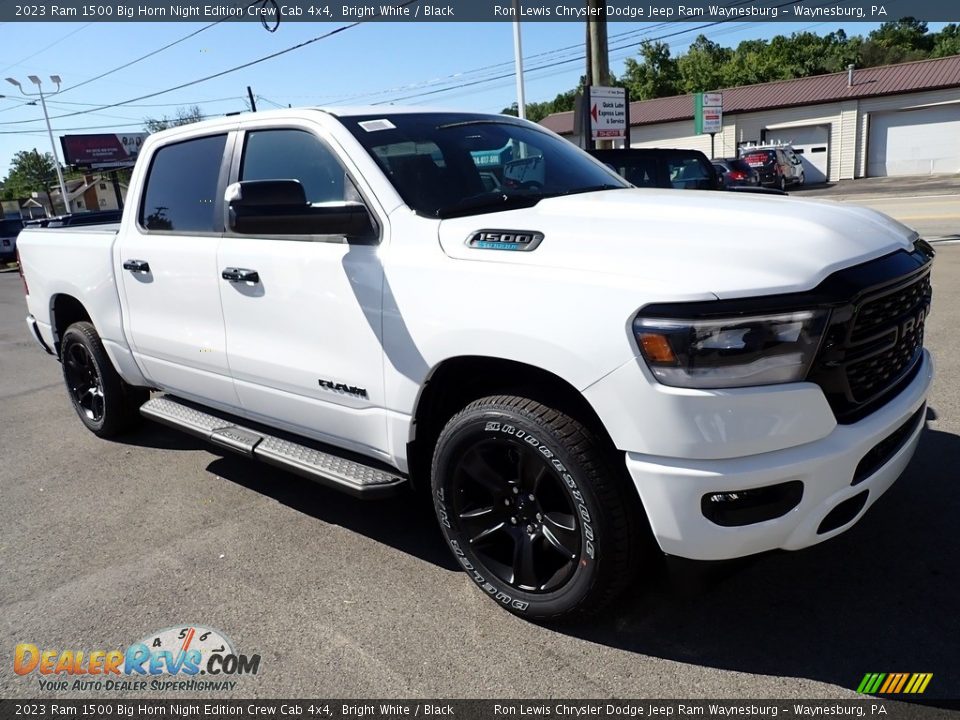 2023 Ram 1500 Big Horn Night Edition Crew Cab 4x4 Bright White / Black Photo #9