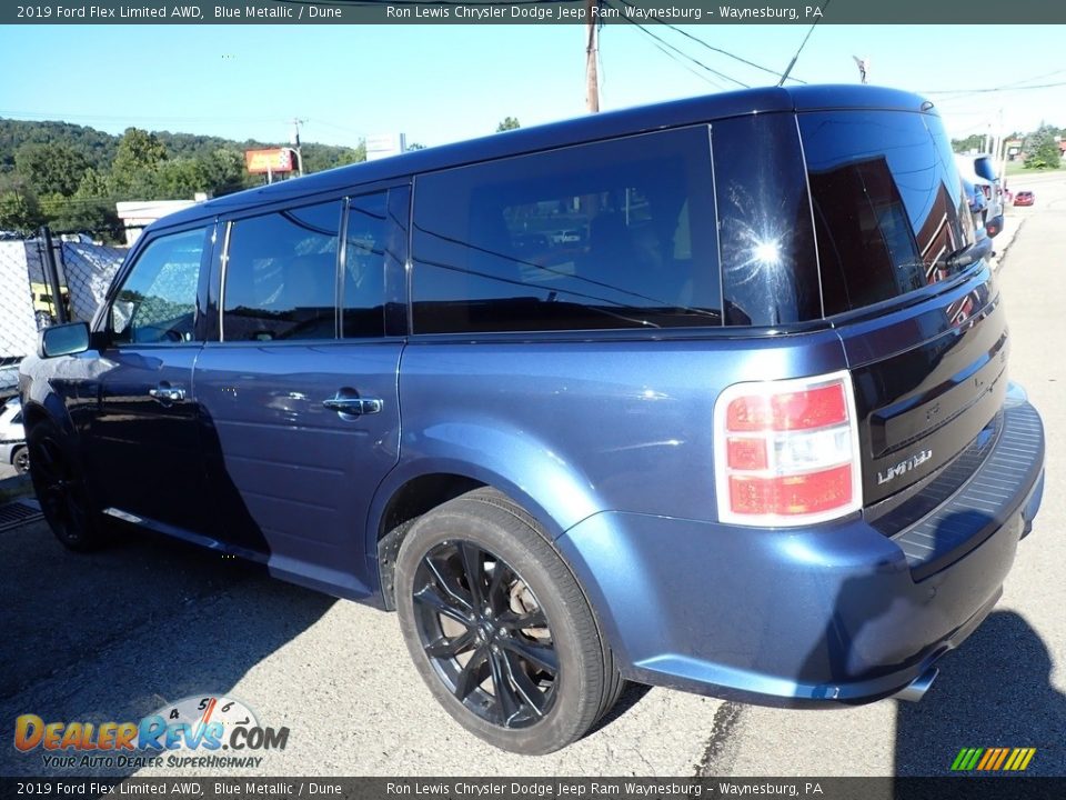 2019 Ford Flex Limited AWD Blue Metallic / Dune Photo #2