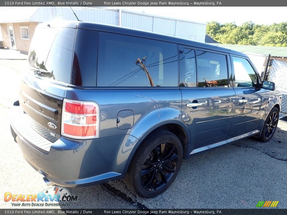 2019 Ford Flex Limited AWD Blue Metallic / Dune Photo #3