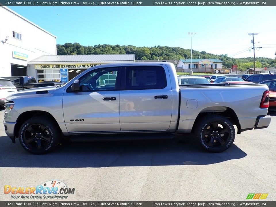 2023 Ram 1500 Big Horn Night Edition Crew Cab 4x4 Billet Silver Metallic / Black Photo #2