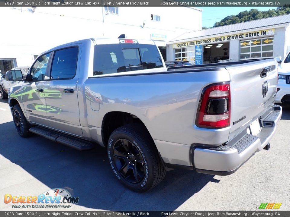 2023 Ram 1500 Big Horn Night Edition Crew Cab 4x4 Billet Silver Metallic / Black Photo #3