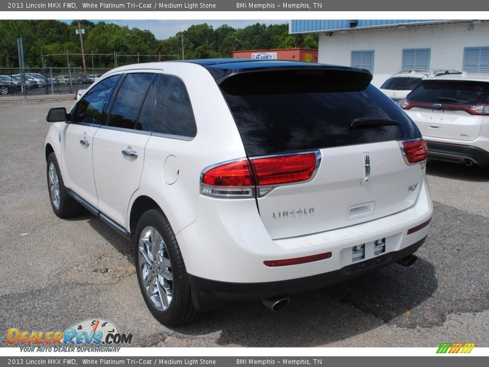 2013 Lincoln MKX FWD White Platinum Tri-Coat / Medium Light Stone Photo #3