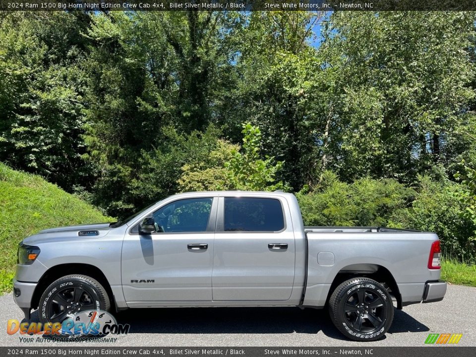 Billet Silver Metallic 2024 Ram 1500 Big Horn Night Edition Crew Cab 4x4 Photo #1