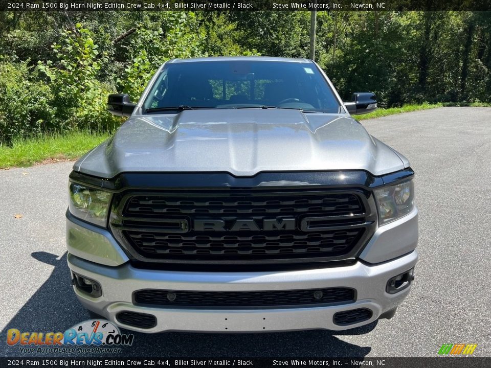 2024 Ram 1500 Big Horn Night Edition Crew Cab 4x4 Billet Silver Metallic / Black Photo #3