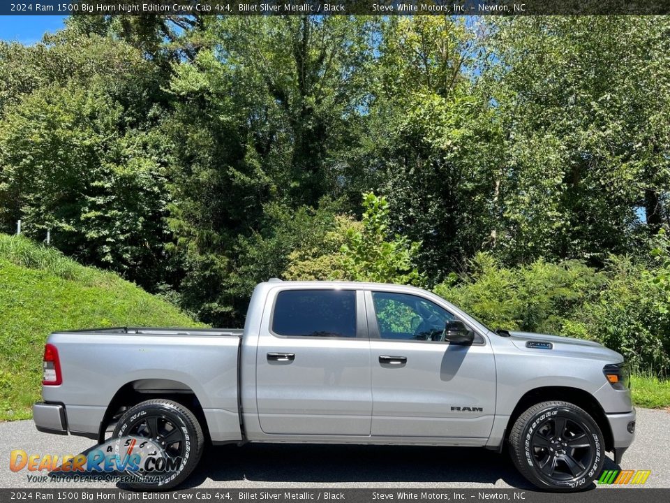 Billet Silver Metallic 2024 Ram 1500 Big Horn Night Edition Crew Cab 4x4 Photo #5