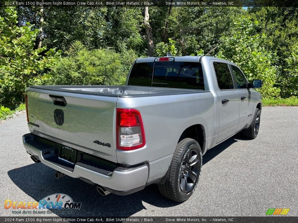 2024 Ram 1500 Big Horn Night Edition Crew Cab 4x4 Billet Silver Metallic / Black Photo #6