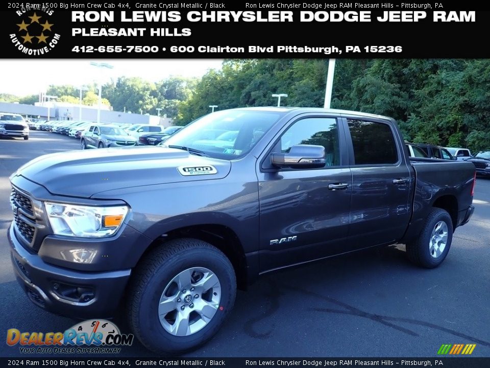 2024 Ram 1500 Big Horn Crew Cab 4x4 Granite Crystal Metallic / Black Photo #1