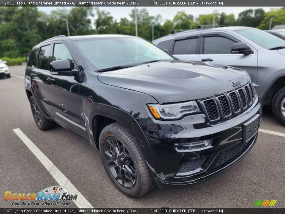 2021 Jeep Grand Cherokee Limited 4x4 Diamond Black Crystal Pearl / Black Photo #2