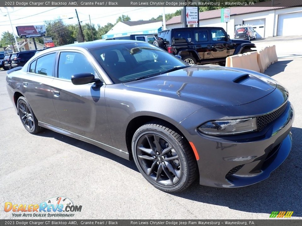 Front 3/4 View of 2023 Dodge Charger GT Blacktop AWD Photo #8