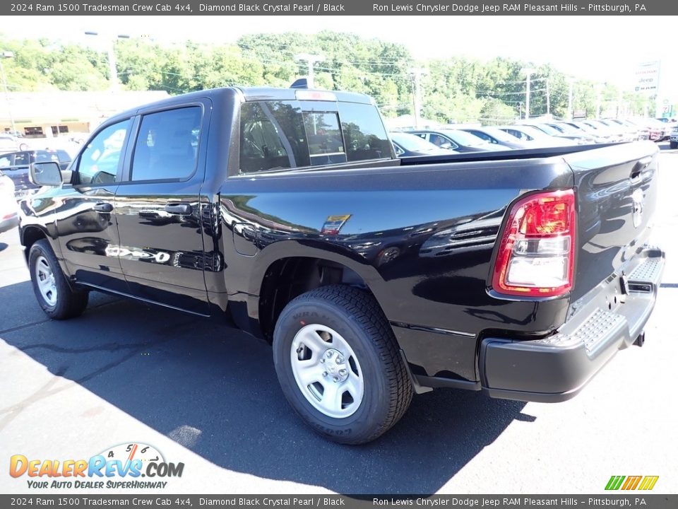 2024 Ram 1500 Tradesman Crew Cab 4x4 Diamond Black Crystal Pearl / Black Photo #3