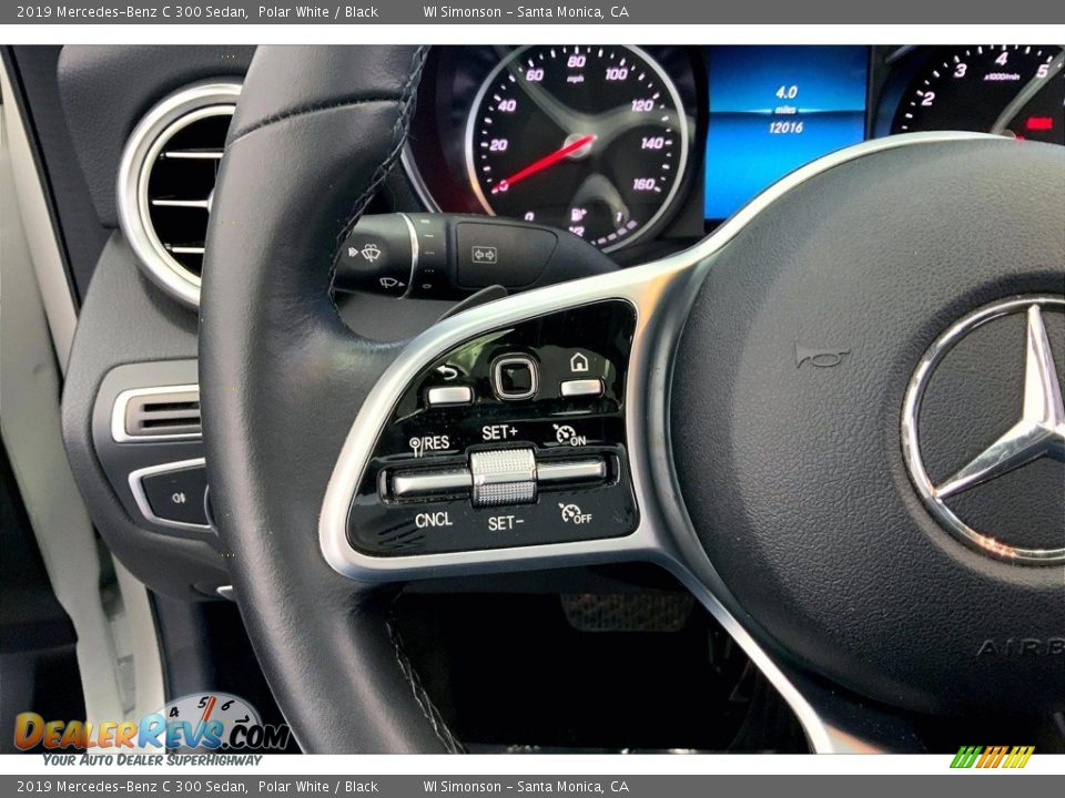 2019 Mercedes-Benz C 300 Sedan Polar White / Black Photo #21
