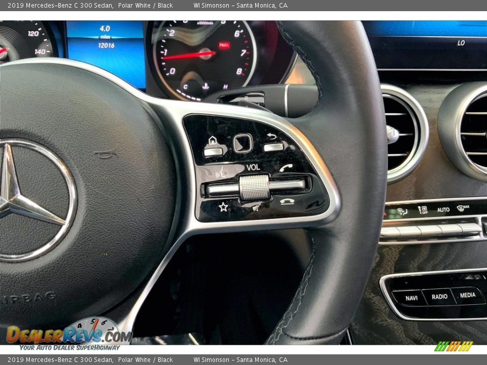 2019 Mercedes-Benz C 300 Sedan Polar White / Black Photo #22