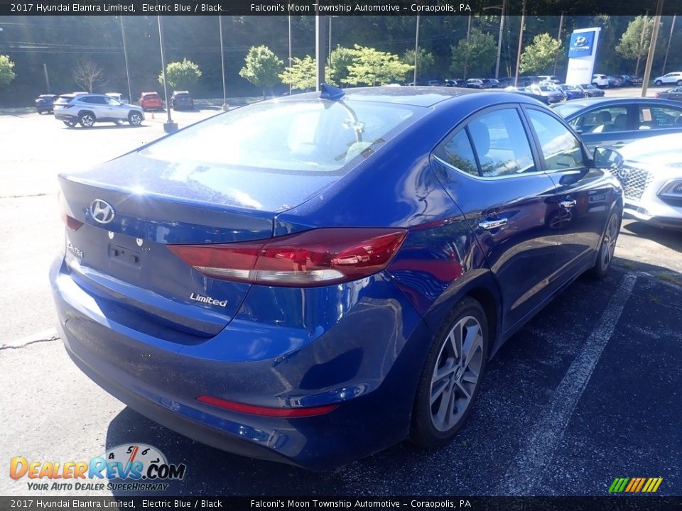 2017 Hyundai Elantra Limited Electric Blue / Black Photo #4