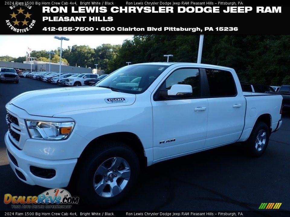 2024 Ram 1500 Big Horn Crew Cab 4x4 Bright White / Black Photo #1