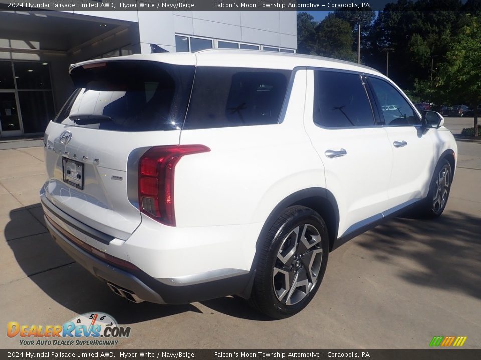 2024 Hyundai Palisade Limited AWD Hyper White / Navy/Beige Photo #2