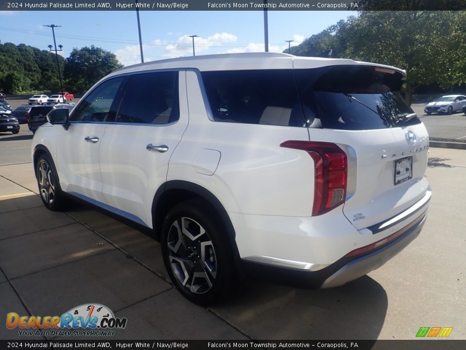 2024 Hyundai Palisade Limited AWD Hyper White / Navy/Beige Photo #5