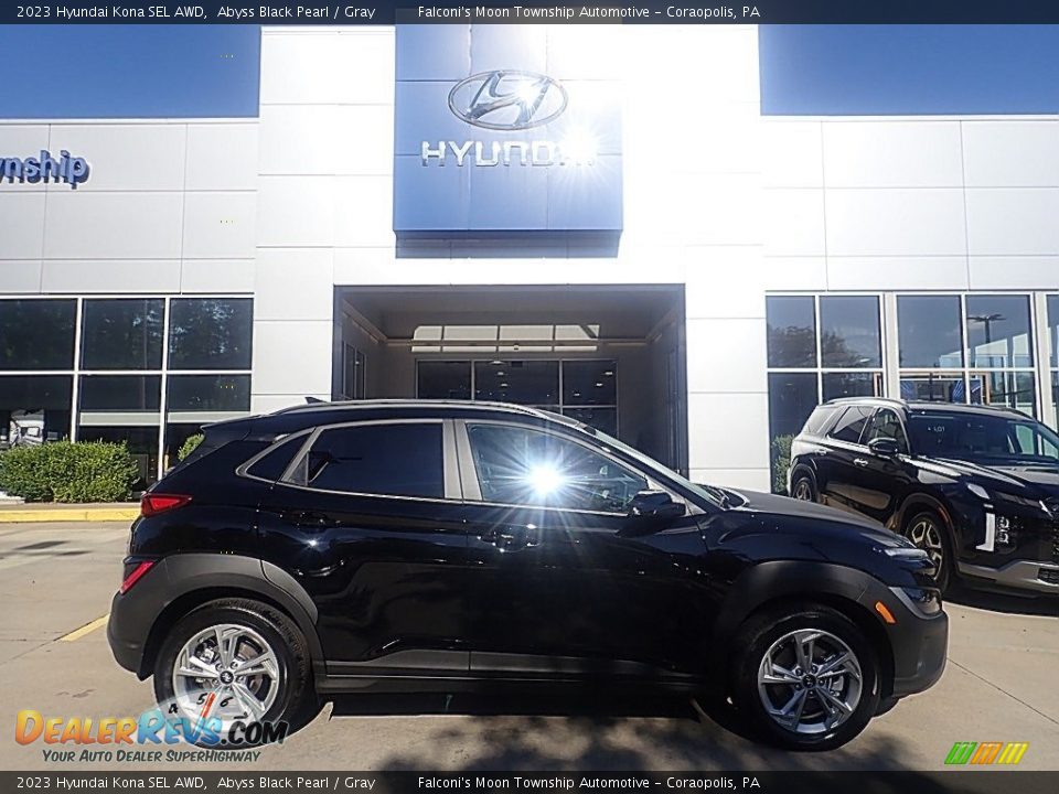 2023 Hyundai Kona SEL AWD Abyss Black Pearl / Gray Photo #1