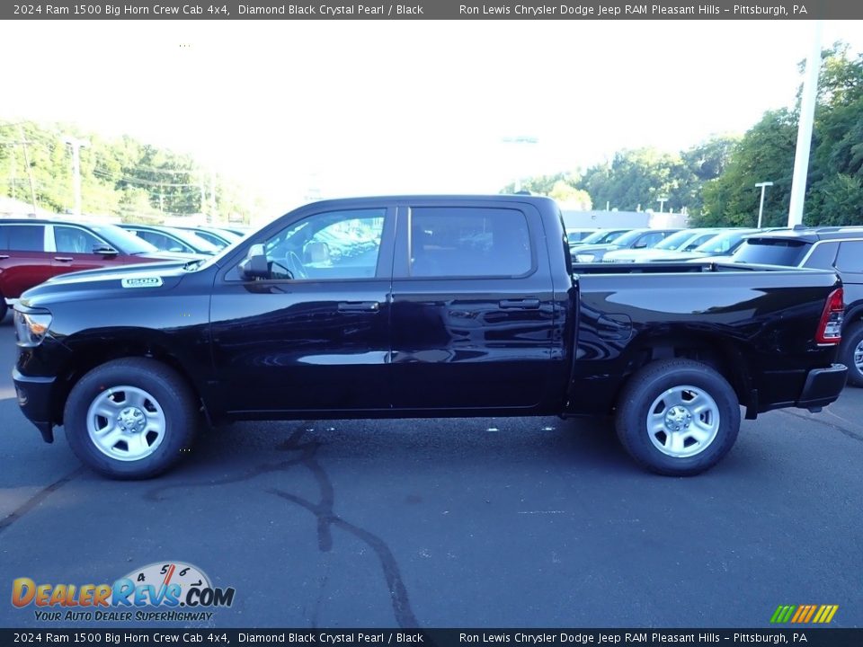 2024 Ram 1500 Big Horn Crew Cab 4x4 Diamond Black Crystal Pearl / Black Photo #2