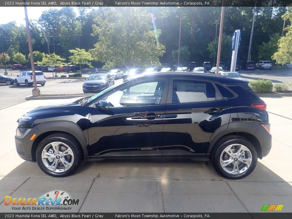 2023 Hyundai Kona SEL AWD Abyss Black Pearl / Gray Photo #6